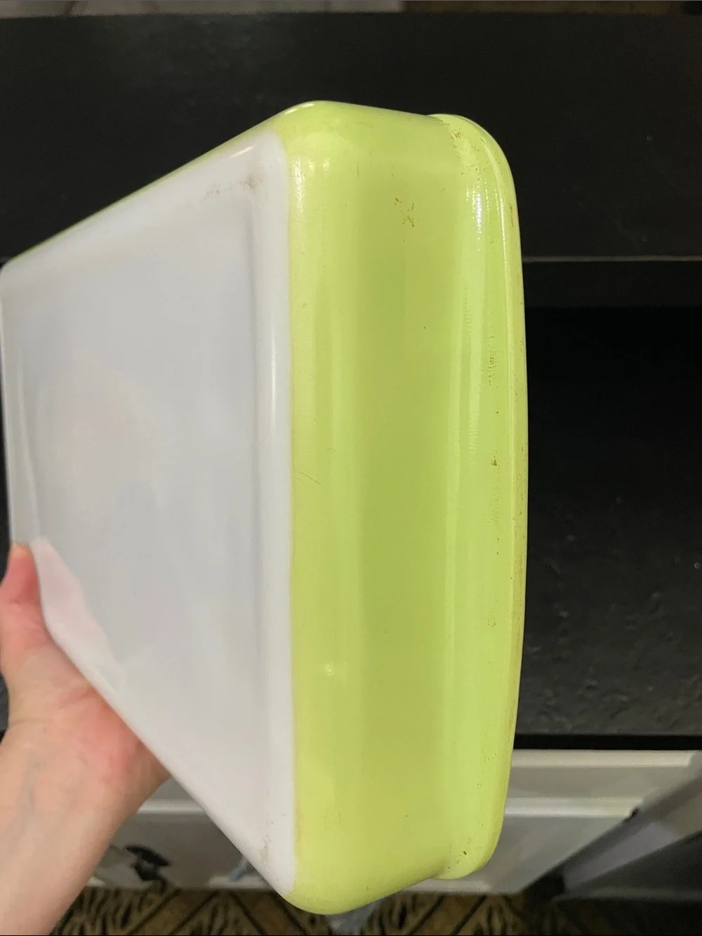 Pyrex Lime Green 2 Qt Ceramic Rectangular Baking Dish - Home Kitchen